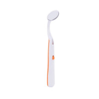 Dental mirror with illumination, orange